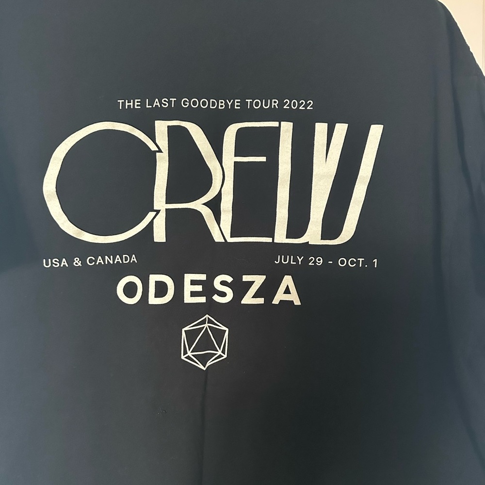 Rare Odesza crew shirt 2022 The Last Goodbye tour